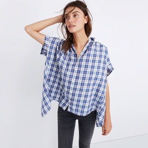Madewell Plaid Open Back Shirt